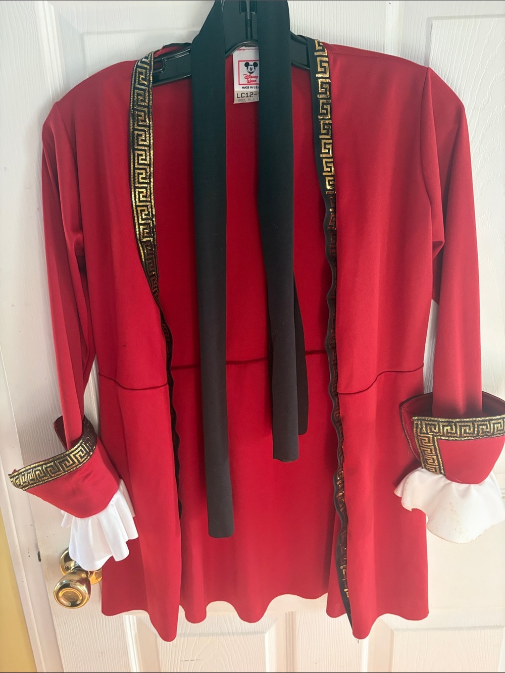 Captain Hook Embellished Open-Front Coat with Black Trim